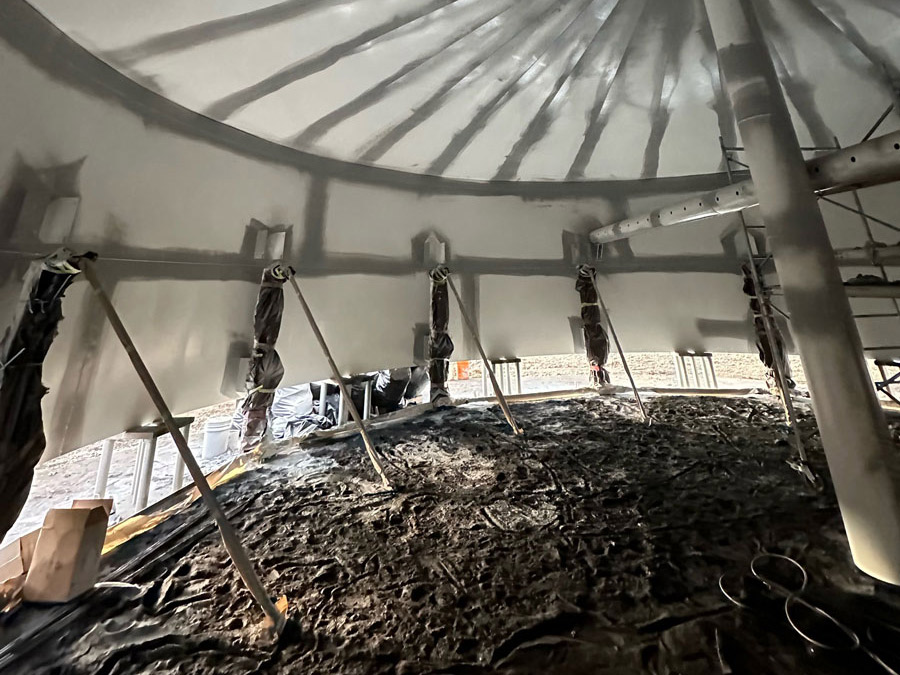 tank liner preparation